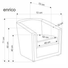 ENRICO fotel wypoczynkowy, popielaty (1p1szt)