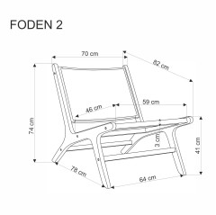 FODEN 2 fotel wypoczynkowy, naturalny (1p1szt)