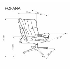 FOFANA fotel wypoczynkowy kremowy (1p1szt)