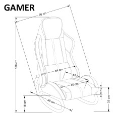 GAMER fotel czarny/czerwony (1p1szt)