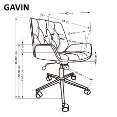 GAVIN fotel gabinetowy orzechowy / czarny (1p1szt)