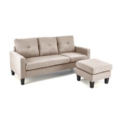 GERSON sofa z podnóżkiem beżowy (1p1szt)