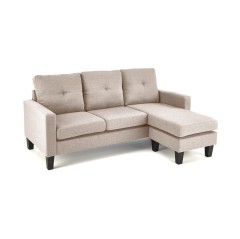 GERSON sofa z podnóżkiem beżowy (1p1szt)