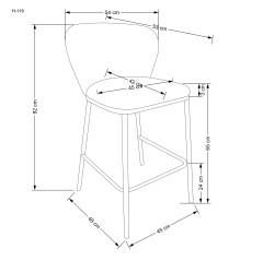 H119 hoker kremowy (1p2szt)