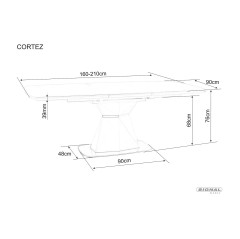 Stół Cortez Ceramic - CORTEZCSZAT160