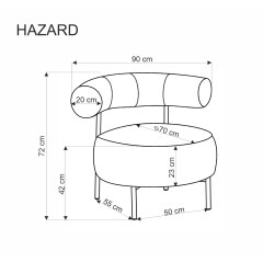 HAZARD fotel wypoczynkowy, beżowy (1p1szt)