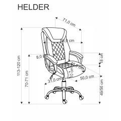 HELDER fotel gabinetowy czarny (1p1szt)