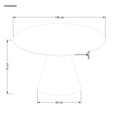 HENDERSON stół okrągły, orzechowy (2p1szt)
