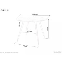 Stół Cyryl II - CYRYLCCFI100