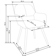 K283 krzesło beżowy (1p2szt)