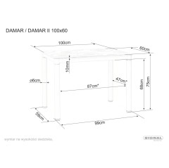 Stół Damar - DAMARK80