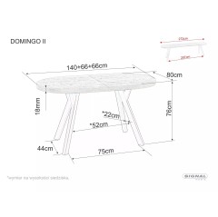 Stół Domingo II - DOMINGO2DC140