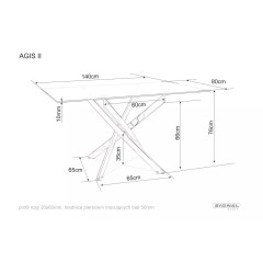 Stół Agis II - AGISIICH140