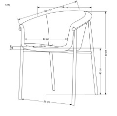 K489 krzesło beżowy(1p2szt)