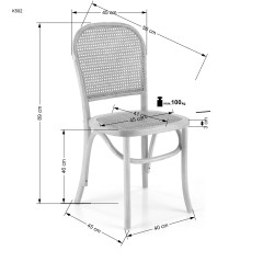 K502 krzesło naturalny (1p2szt)