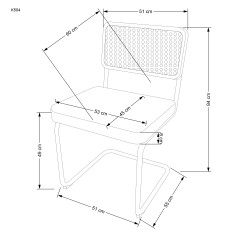 K504 krzesło popielaty / czarny (1p2szt)