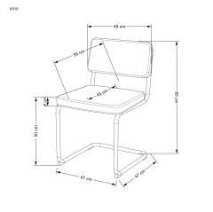 K510 krzesło ciemny zielony (1p4szt)