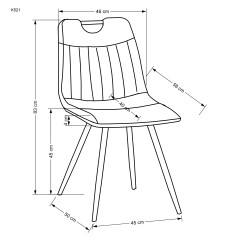 K521 krzesło musztardowy (1p4szt)