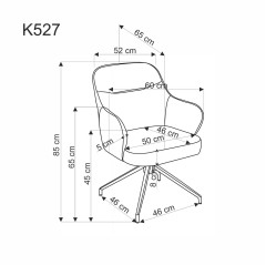 K527 krzesło brązowy / beżowy (1p2szt)