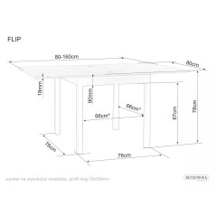 Stół Flip - FLIPDAC80