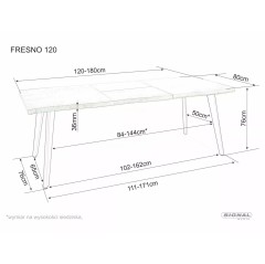 Stół Fresno - FRESNODAC1201