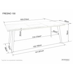 Stół Fresno - FRESNODAC1501