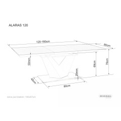 Stół Alaras II - ALARAS2C120