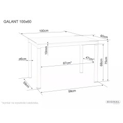 Stół Galant - GALANTB100X60