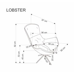 LOBSTER fotel wypoczynkowy beżowy