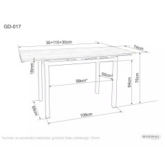 Stół GD-017 - GD017DAC110