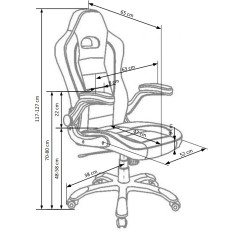 LOTUS fotel gabinetowy czarno-popielaty