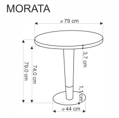 MORATA stół okrągły, biały marmur / czarny / złoty (3p1szt)