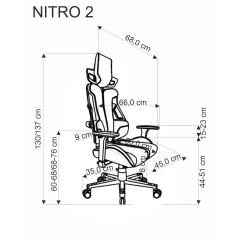 NITRO 2 fotel gabinetowy tkanina, popielaty / czarny (1p1szt)