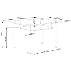 OLIVIER stół bezbarwny (2p1szt)