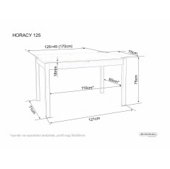 Stół Horacy 125 - HORACYDAC125