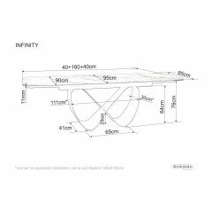 Stół Infinity Ceramic - INFINITYBBR160