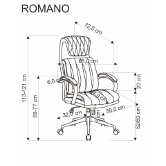 ROMANO fotel gabinetowy czarny (1p1szt)