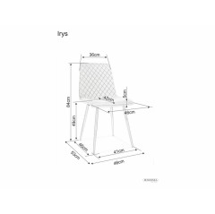 Krzesło Irys Velvet - IRYSVCC