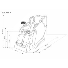 SOLARIA  fotel wypoczynkowy z funkcją masażu i podgrzewania, kremowy / popielaty (1p1szt)