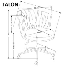 TALON fotel gabinetowy różowy (1p1szt)