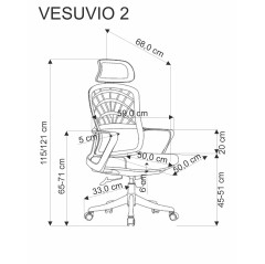 VESUVIO 2 fotel gabinetowy cynamonowy / biały