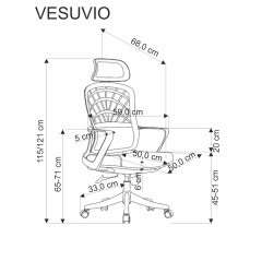 VESUVIO fotel gabinetowy czarny