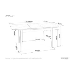 Stół Apollo - APOLLOBC120