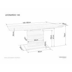 Stół Leonardo - LEONARDOBB140