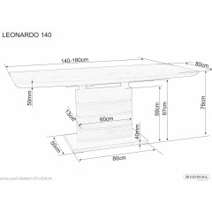 Stół Leonardo - LEONARDODD140