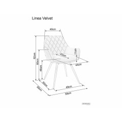 Krzesło Linea Velvet - LINEAVCBE