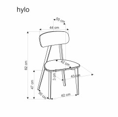 HYLO krzesło popiel / tap: SERTA 12 (1p2szt)