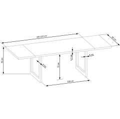 RADUS 140x85 drewno lite - dębowe kolor: dąb naturalny (2p1szt)