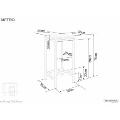 Hoker Metro H-1 dąb - METROH1LDC