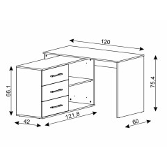 Biurko B-013 - B013DAAT